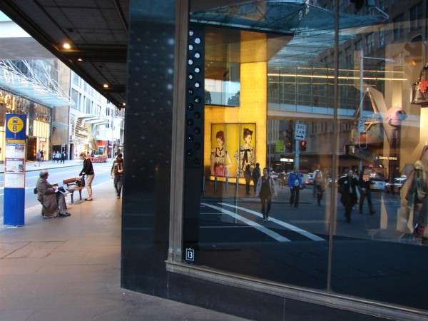 The trendiest shopping area in an appropriately golden hue... captured towards evening!