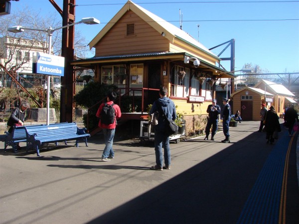 Katoomba station... you get down here for the Blue Mountains