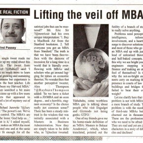 Lifting the veil off MBA