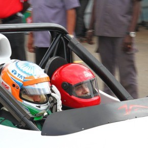 In Coimbatore with Narain Karthikeyan. A great drive – entry for Michelin Pilot Experience by Arvind Passey