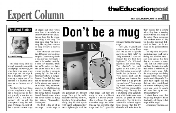 2014_05_12_The Education Post_Don't be a mug