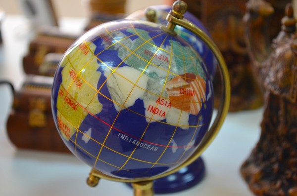 Well... a globe that I found in a store in Madaba... guess where the middle of the Middle East is :)
