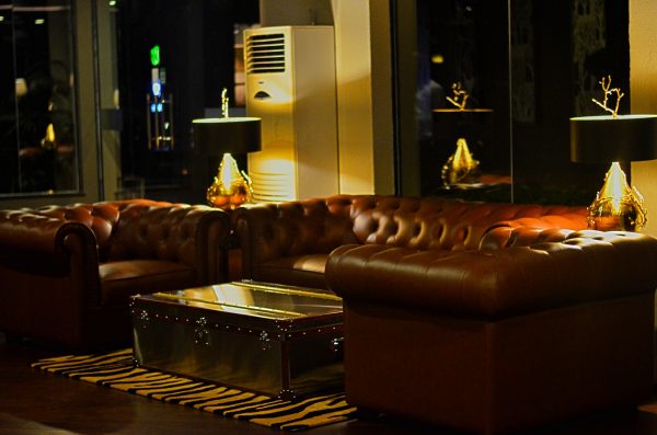 Namah Resort - the lobby with its colour scheme reinforces the fact that you are in tiger land!