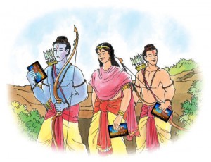 Lord Rama with his Samsung Galaxy Tab 750