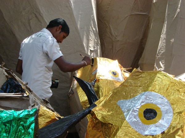 One of the Gods of Ravana's effigies... does he know what he is creating?