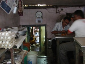 Bamboo Flat - Venkat's tea-shop and the rooms where the tsunami waters entered