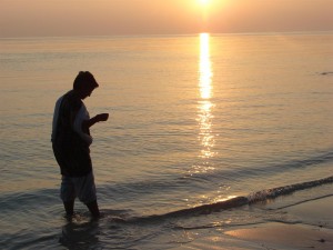 I step into the sea and feel its infinite charm rise up within me!