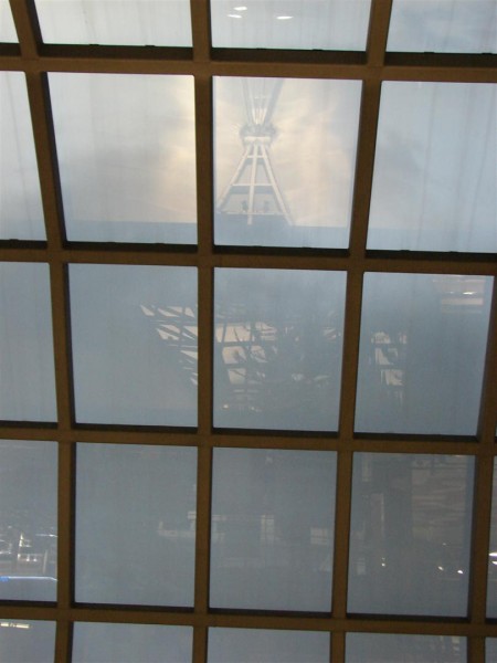 Picture taken in the boarding area at Bangkok airport... when it is dark outside, the interior reflects well!