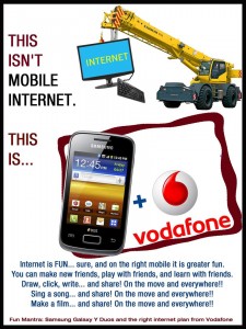 Internet is fun ads_ad one. S-fun needs a smartphone and a smart net service!