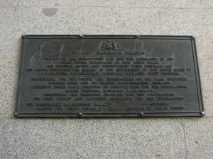 The plaque on the bridge...