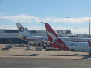 Aircrafts lined up at the IGIA waiting for their turn to announce boarding!