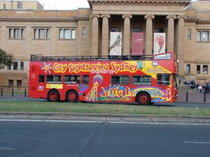 The fully art-covered Hop-on Hop-off buses of Sydney