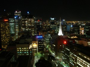 Sydney lights from the window of Amora at Jamison Road... the hotel where I was staying