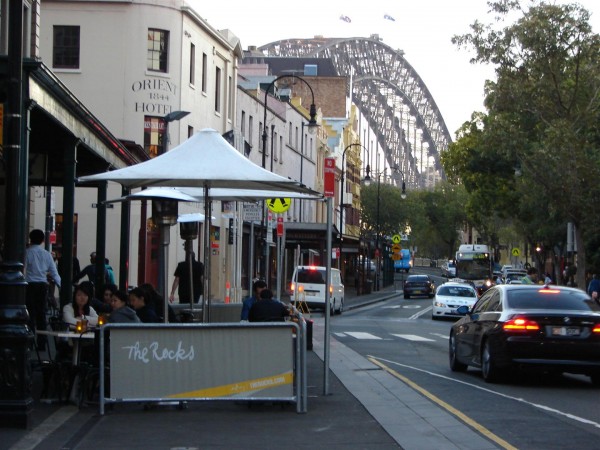 The bridge viewed from 'The Rocks'...