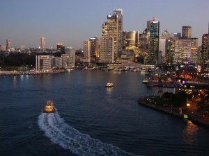 City lights from the bridge walkway...