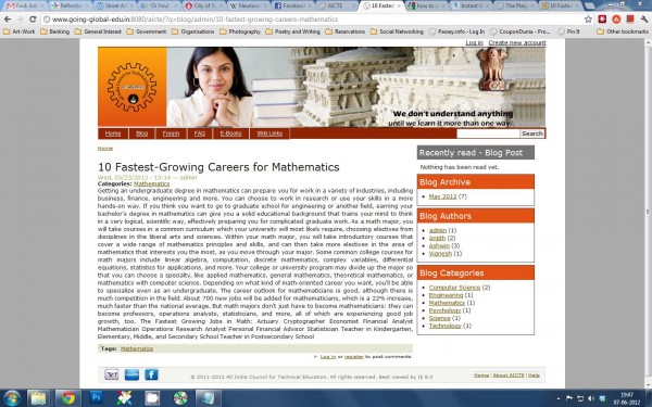 Screen-shot of what AICTE, the copy-cat did... read and see for yourself!