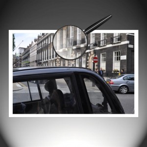 Champagne glass on a taxi -- style statement of this generation?