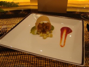 The first victory by Chef Davinder & his team... the deconstructed samosa!