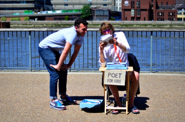 Poets for hire... in London in 2014