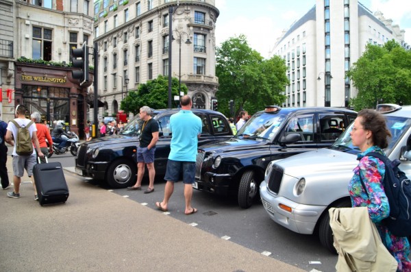 London Cab strike. 11 June 2014. It is a strike... not just a jam!