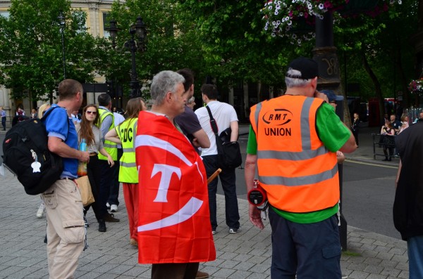 London Cab strike. 11 June 2014. Some slogans and placards...