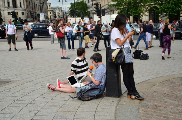 London Cab strike. 11 June 2014. Journalists were there...