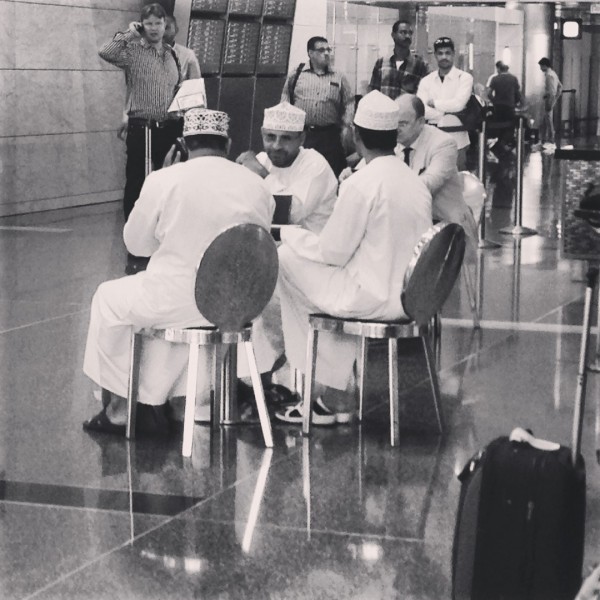 Qatarians having a day out at the airport...