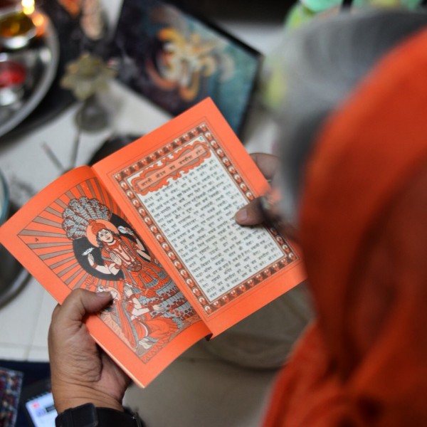 My Diwali 2014 photo-essay. Pooja means reciting aartis and other prayers...