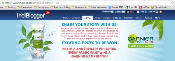 Garnier Pure Active Facewash blogging contest_indiblogger
