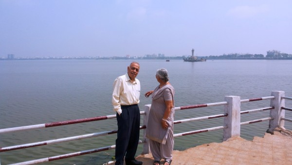 By the lake in Hyderabad