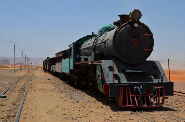 Jordan - This train doesn’t chook-chook anymore and stands here near Wadi Rum as a relic of the past. Jordan doesn’t encourage railways