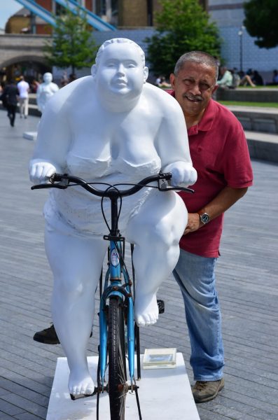 Art installation on the Queen's Walk in London