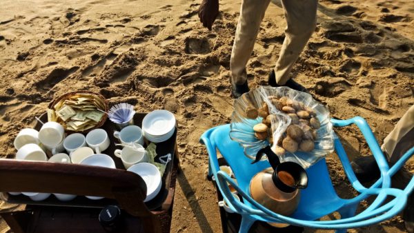 The post trip arrangements meant coffee/tea with snacks by the sea!