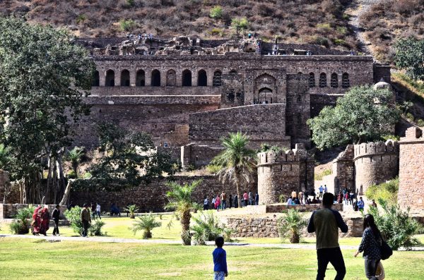 Bhangarh - be ready for steep climbs over cobbled paths