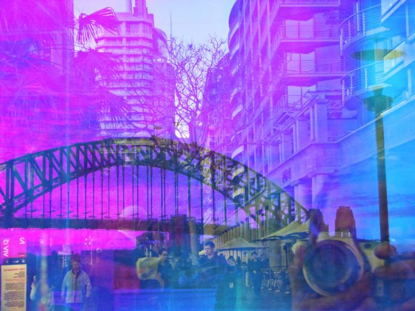 The lightbox experience in Sydney where different angles merged in one image... almost what travel does to the mind