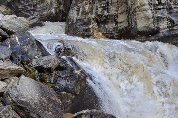 River Pushpavati has a strong current and is probably in a rush to meet LaxmanGanga