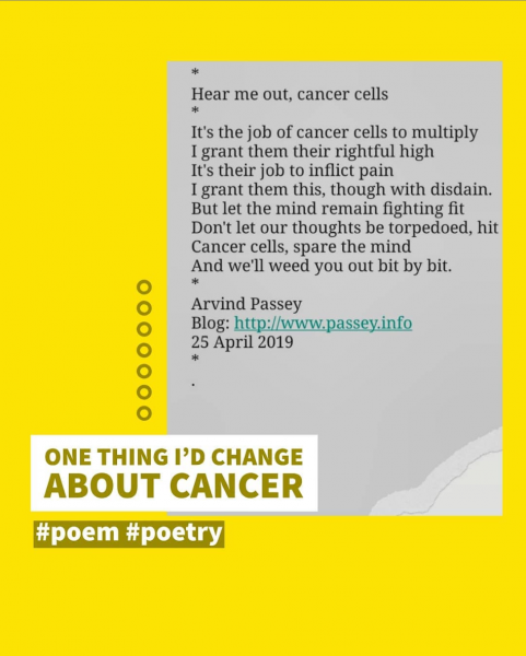 Hear me out cancer cells. Poem. Poetry