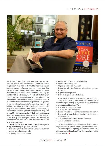 Interviewing Shiv Khera_Education Post_June 2019_06