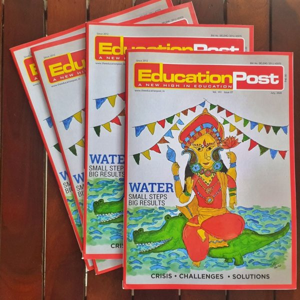 Cover illustration is a water colour done by me. Education Post - July 2020 issue