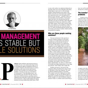 Good management seeks stable but simple solutions